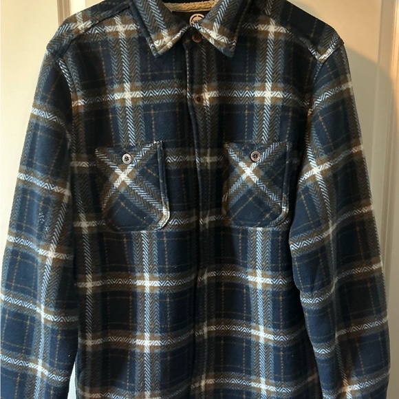 Weatherproof Navy Plaid Shirt Jacket - Picture 1 of 10